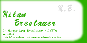 milan breslauer business card